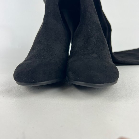 Steve Madden Womens Isaac Black Faux Suede Over the Knee Boots Block Heel size 6 - Picture 8 of 15